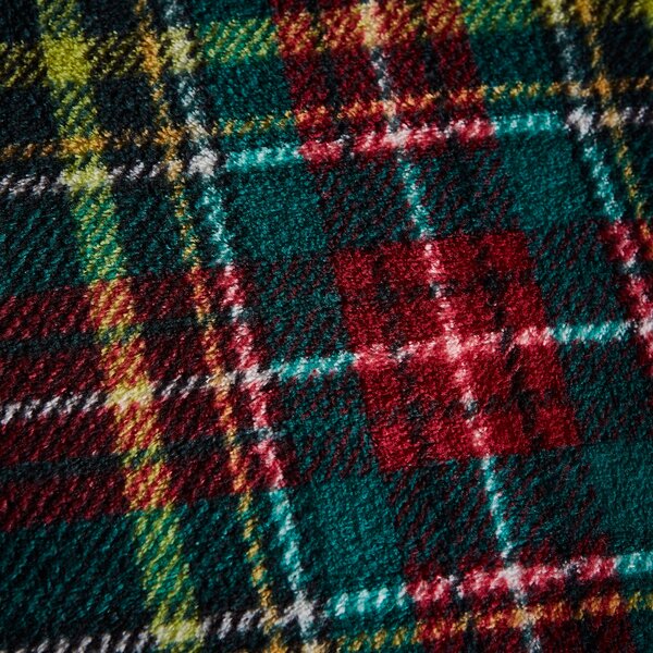 Green Tartan Fleece Throw Blanket 130cm x 170cm