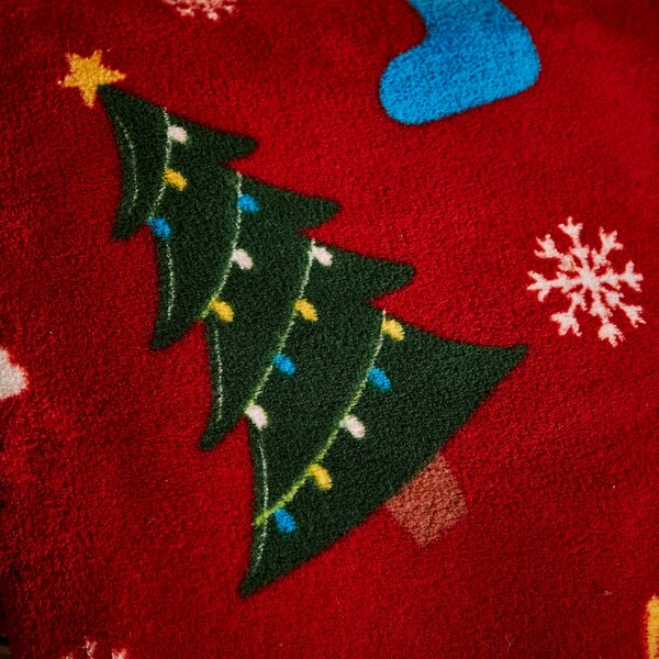 Traditional Christmas Fleece Throw Blanket 130cm x 170cm