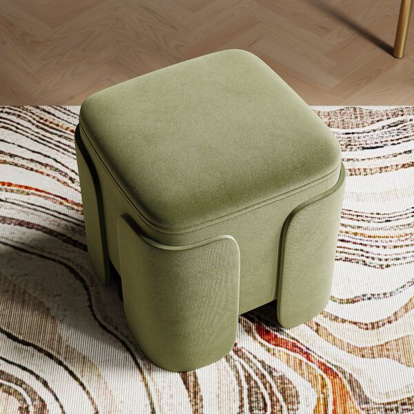 Hailey Velvet Footstool