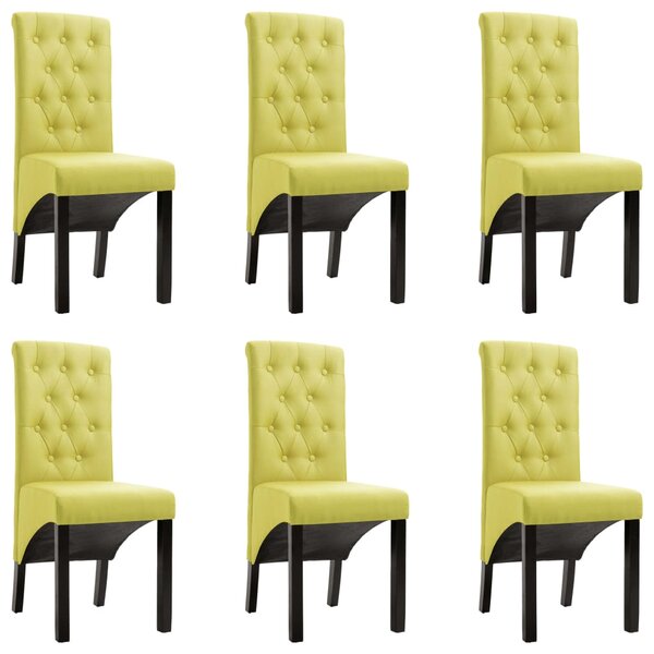 276974 Dining Chairs 6 pcs Green Fabric(3x248990)