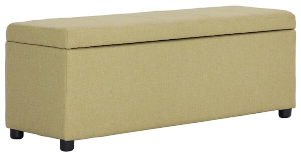 Bench with Storage Compartment 116 cm Green Polyester