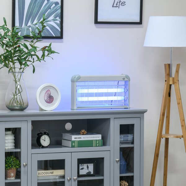 Outsunny Electric Insect Killer, 30W Free Standing Wall Hanging Fly Zapper, Mosquito Trap w/ 60m2 Coverage for Indoor Outdoor Use Aosom UK