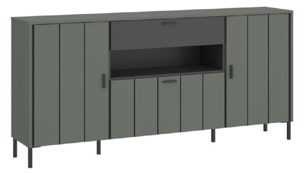 Arthur Wooden Sideboard With 2 Doors 1 Drawer In Green Grey