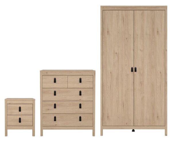 Bellevue Wooden Furniture Set With 2 Doors Wardrobe In Oak