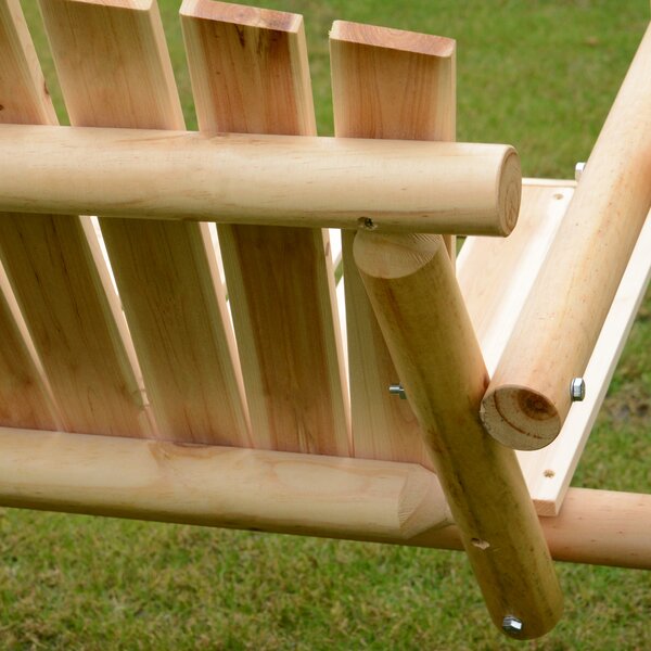 Outsunny Outdoor 2 Seater Larch Wood Wooden Garden Porch Swing Chair Hammock Bench Lounger