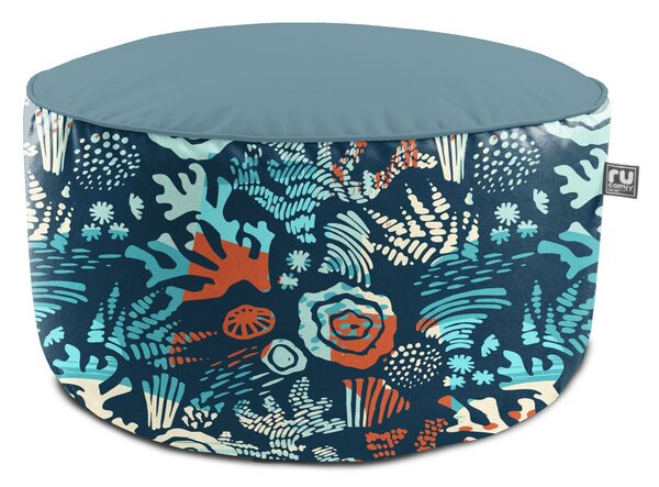 Rucomfy Sea Breeze Printed Drum Indoor Outdoor Pouffe