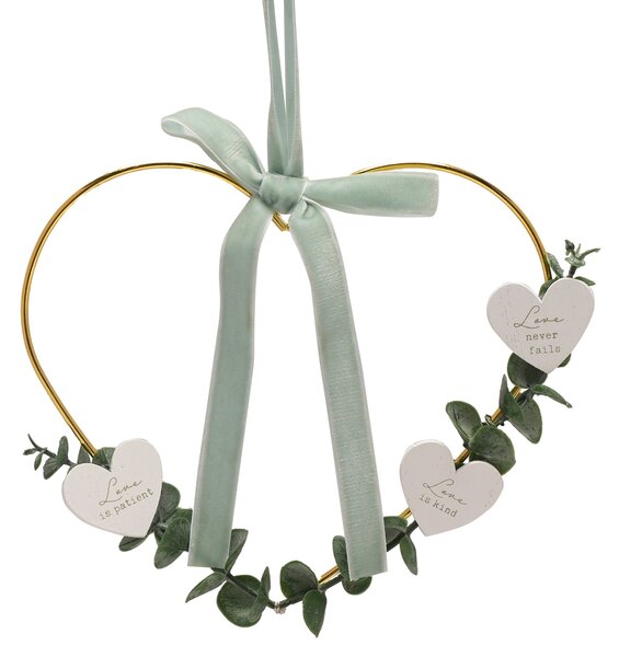 Love Story Love Is Patient Heart Hanging Ornament