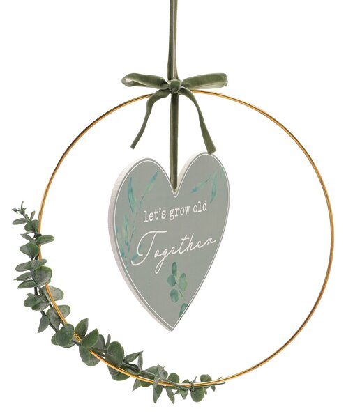 Love Story Grow Old Hoop Hanging Ornament