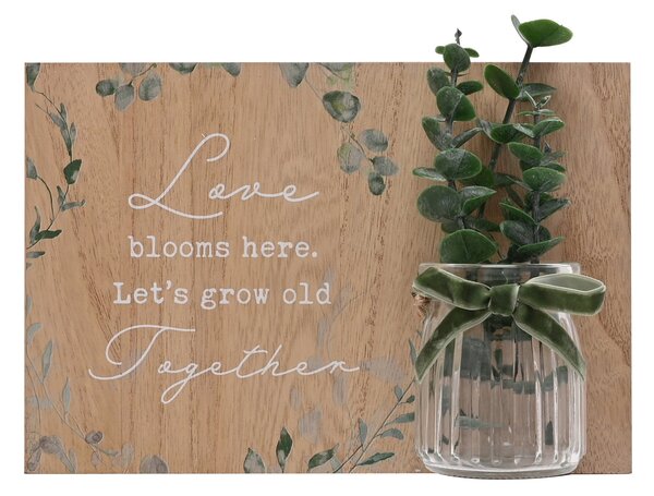 Love Story Grow Old Jar Plaque