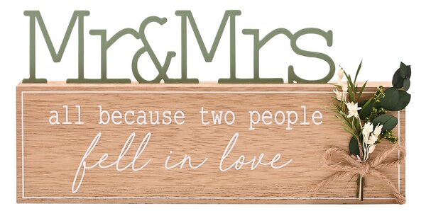 Love Story Mr and Mrs Fell In Love Ornament