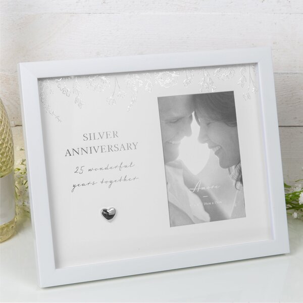 Amore Silver Wedding Anniversary Photo Frame