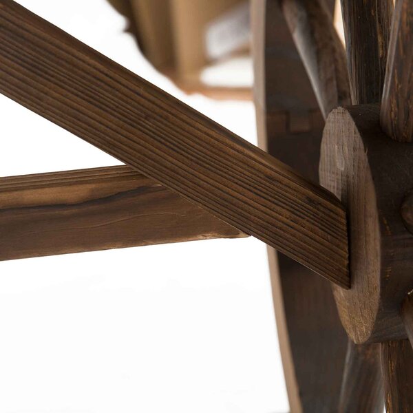 Outsunny Patio Coffee Table, Outdoor Dining Display Desk, Water-Resistant Natural Fir Wood Aosom UK