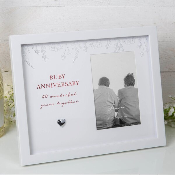 Amore Ruby Wedding Anniversary Photo Frame