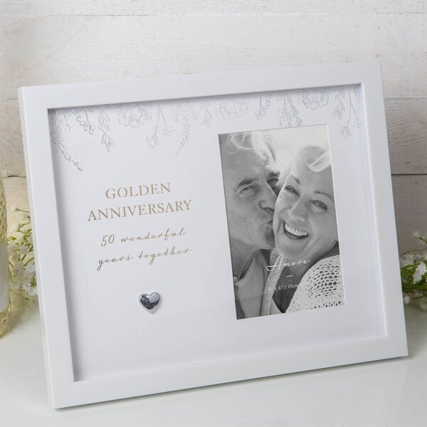 Amore Golden Wedding Anniversary Photo Frame