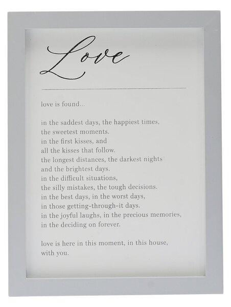 Amore 'Love Is' Verse Framed Print