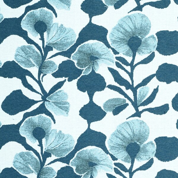 Linda Barker Evergreen Flower Fabric Blue