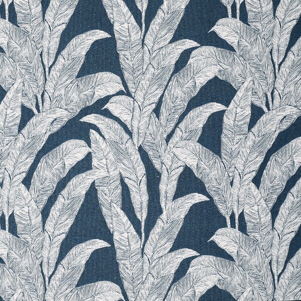 Linda Barker Evergreen Leaf Fabric Blue