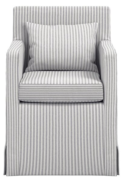 Hettie Dining Chair, Grey Stripe Fabric