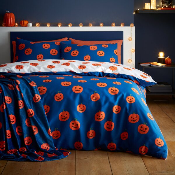 Catherine Lansfield Halloween Pumpkins Throw Blanket 130cm x 170cm