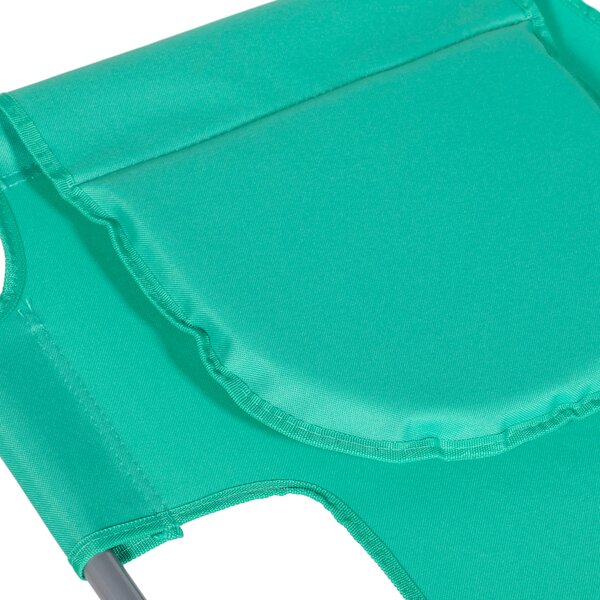 Outsunny Beach Chaise Lounge with Face Cavity & Arm Slots, Portable Sun Lounger, Reclining Lounge Chair for Patio Garden Beach Pool, Green Aosom UK