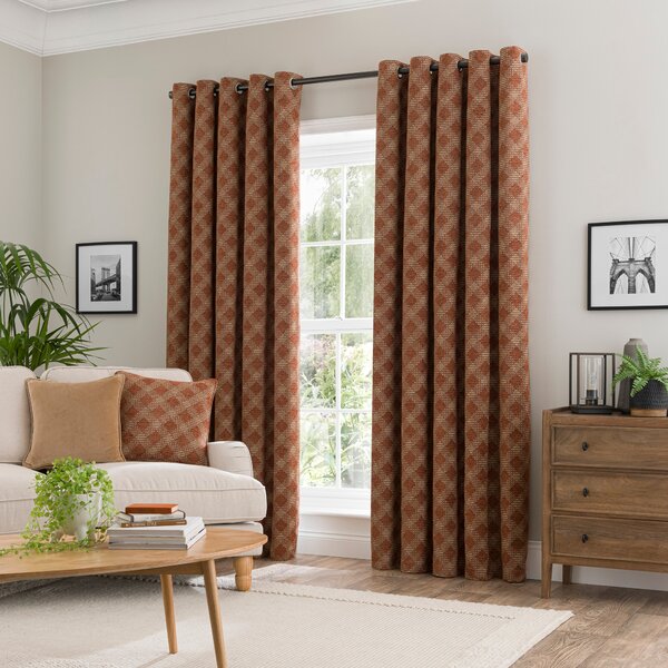 Brody Check Thermal Eyelet Curtains