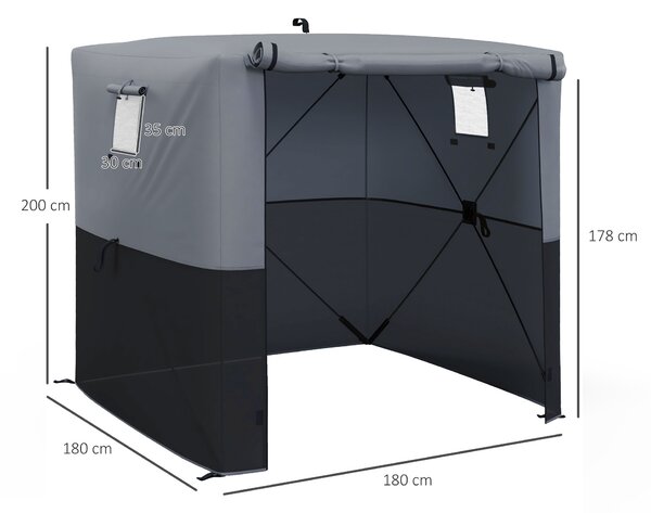 Outsunny 2 x 2m Pop-Up Gazebo, with Accessories - Black