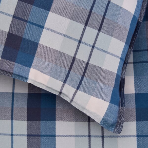 Dorma Maison Check Navy Continental Square Pillowcase Pair