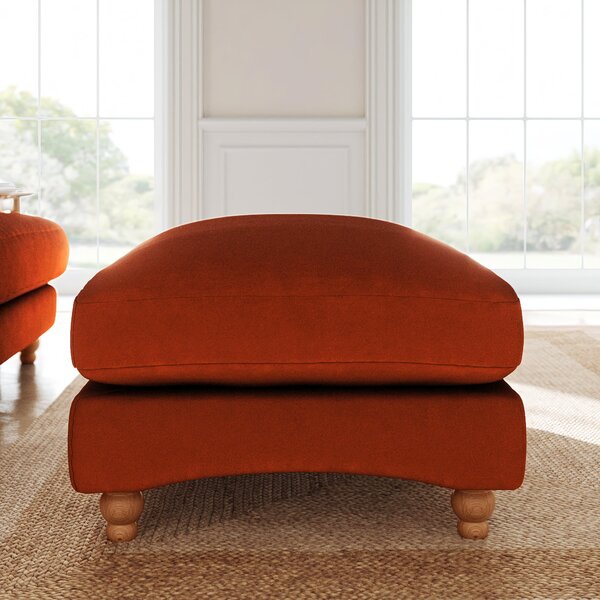 Martha Matte Plush Velvet Footstool