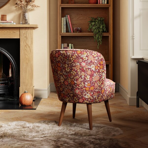 Elsie Ditsy Floral Print Woven Accent Chair