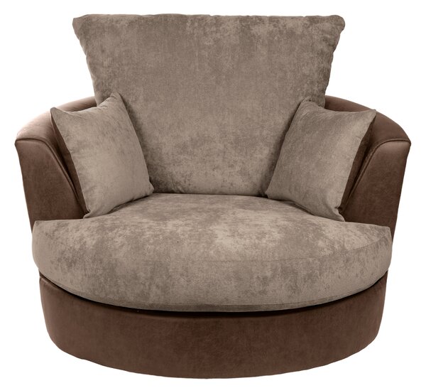 Blake Soft Faux Leather Combo Swivel Chair