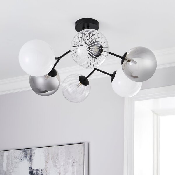 Nila 6 Light Semi Flush Ceiling Light