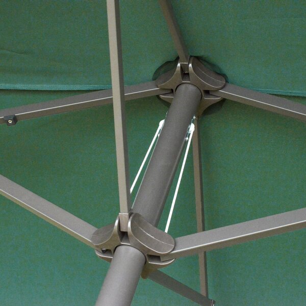 Outsunny 4.6m Garden Parasol Double-Sided Sun Umbrella Patio Market Shelter Canopy Shade Outdoor Dark Green