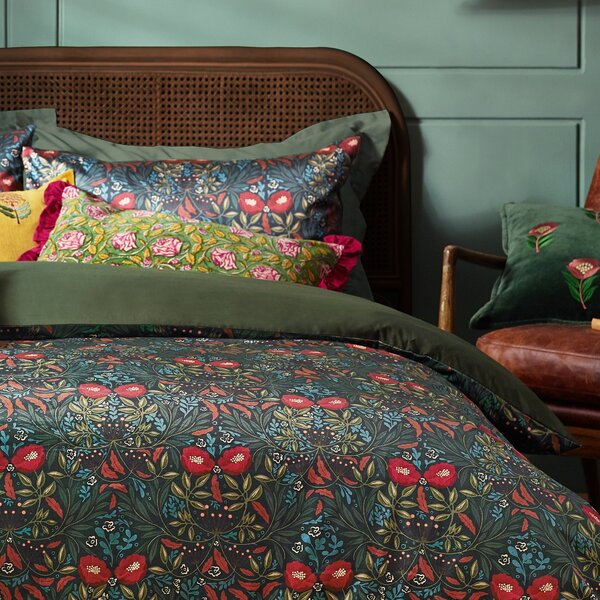 Portobella Eltham Velvet Duvet Cover and Pillowcase Set