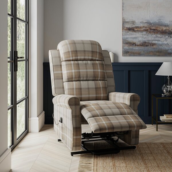 Edith Check Pattern Rise and Recline Chair