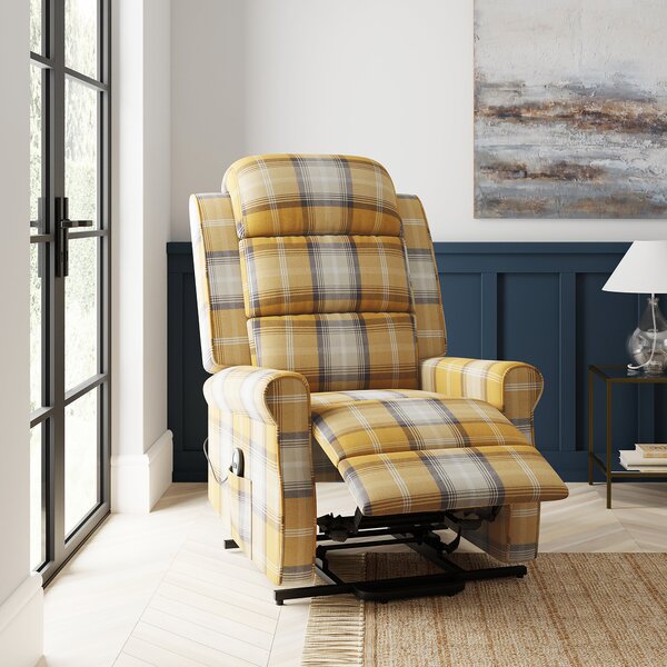 Edith Check Pattern Rise and Recline Chair