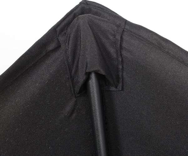 Outsunny Black Patio Parasol: 6-Rib Outdoor Sun Shade for Balcony & Garden, 2M