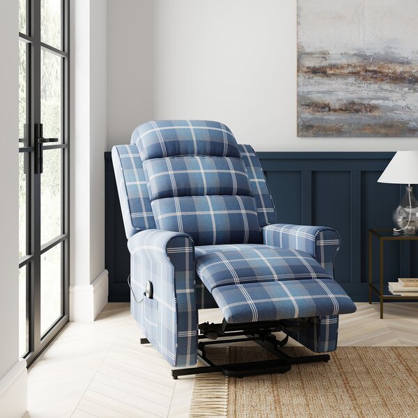 Edith Check Pattern Rise and Recline Chair