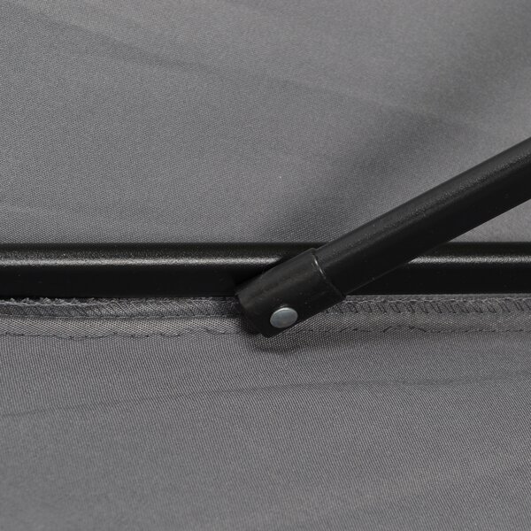 Outsunny 2m Patio Parasols Umbrellas, Outdoor Sun Shade with 6 Sturdy Ribs for Balcony, Bench, Garden, Dark Grey Aosom UK