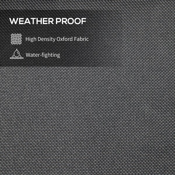 Outsunny Patio Umbrella Cover, Cantilever Banana Umbrella Protector with Rod & Zipper, Outdoor Garden Accessory, Dark Grey Aosom UK