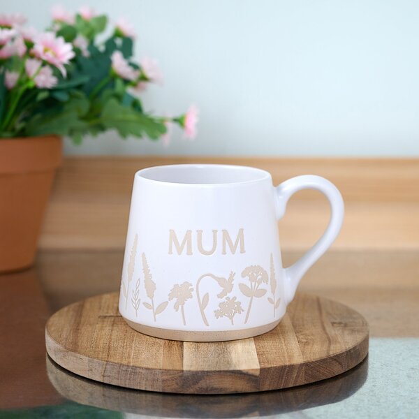 The 'Mum' Stoneware Mug White