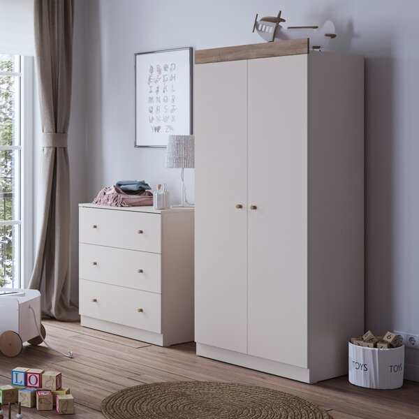 Little Acorns Burlington 3 Drawer Chest and Wardrobe Nursery Set