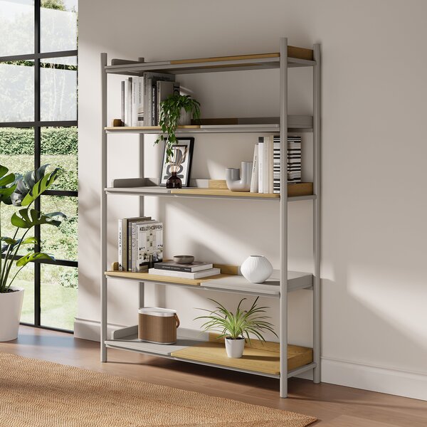 Halsey Tall Shelving Unit, Oak Effect