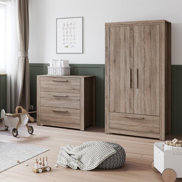 Little Acorns Ellesmere 3 Drawer Chest and Wardrobe Nursery Set