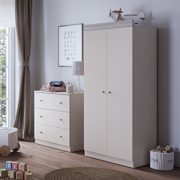 Little Acorns Burlington 3 Drawer Chest and Wardrobe Nursery Set