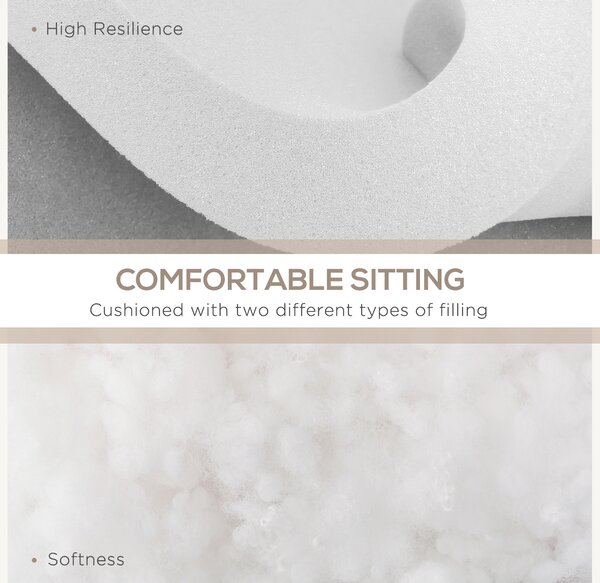 Outsunny Outdoor Replacement Seat Cushions for Rattan Furniture, 7 Seat Cushions and 7 Back Cushions for Patio Conversation Set