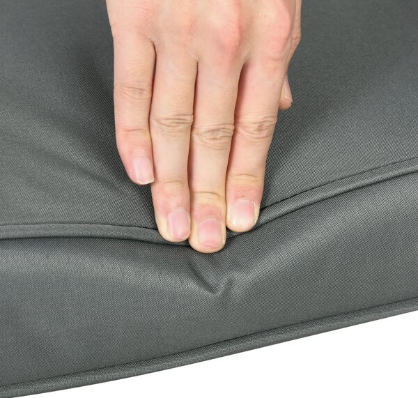 Outsunny Replacement Cushions for Rattan Furniture, 14 Piece Outdoor Seat Cushion Pad for Patio Conversation Set 7 Seat Cushions & Back Cushions Grey