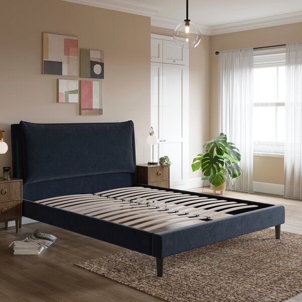 Skylar Velvet Pillow Back Bed Frame