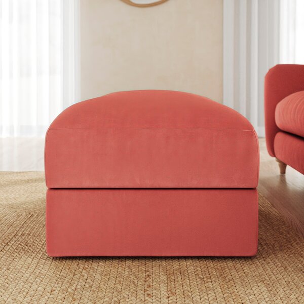 Hattie Matte Plush Velvet Storage Footstool