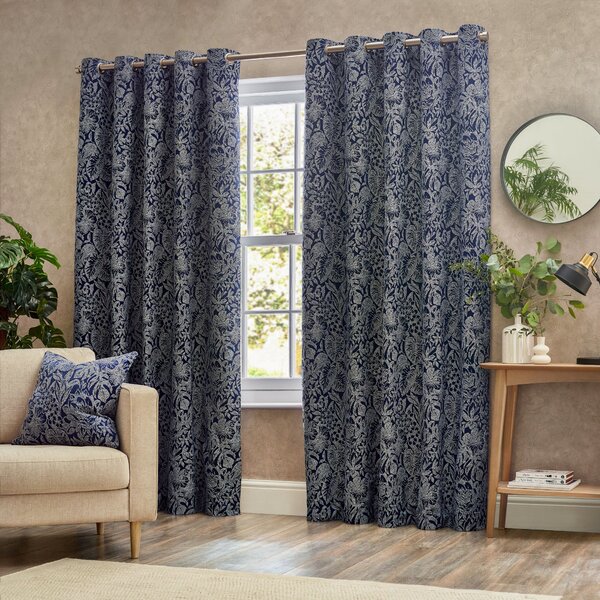 Bali Midnight Eyelet Curtains