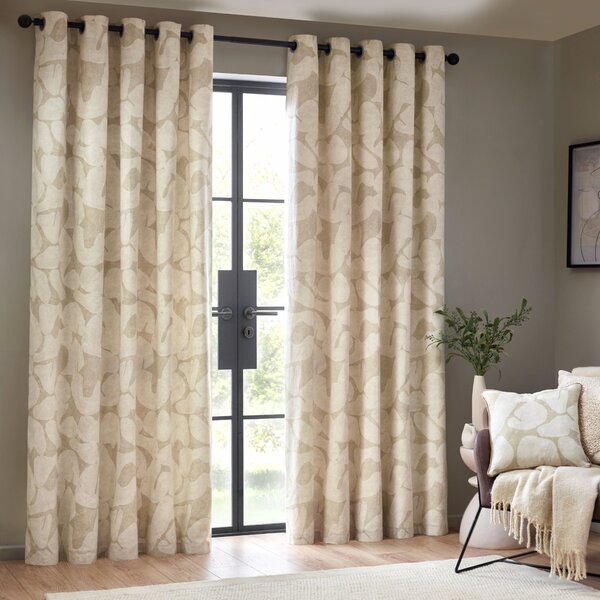 Brinn Unlined Natural Eyelet Curtains